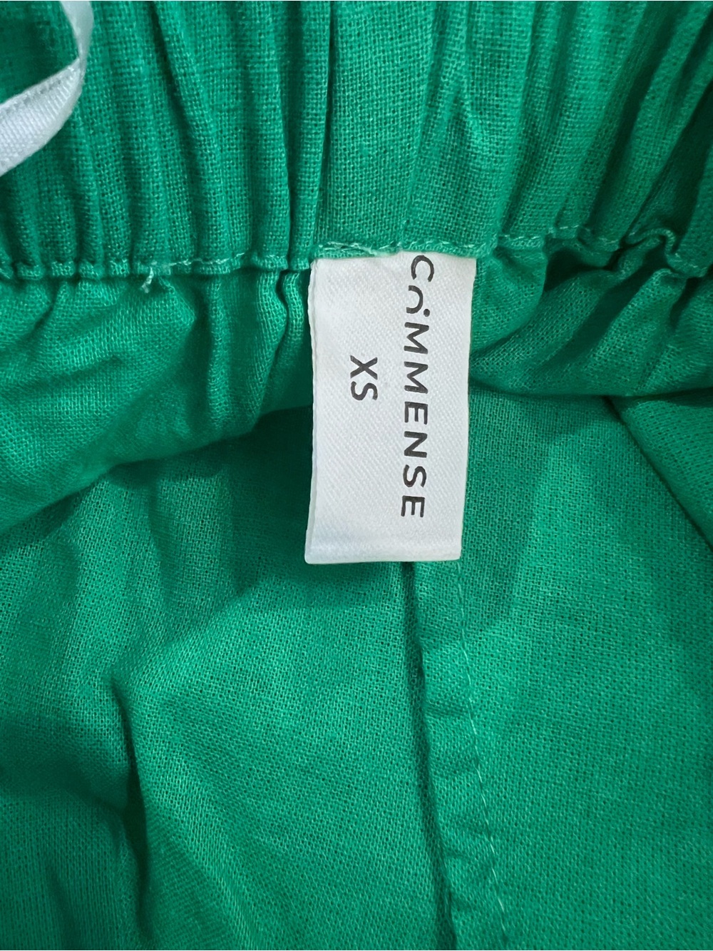 COMMENSE Oversized Linen Tied Two Piece Pants Set Color: Green, size XS NWT - Picture 8 of 10